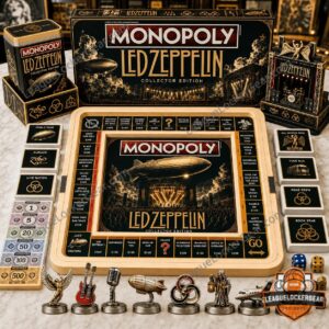 Led Zeppelin Monopoly 2026 Board Game - full set display