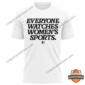 Los Angeles Chargers Everyone Watches T-Shirt - front close-up with man in long-sleeve