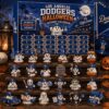 Los Angeles Dodgers Halloween 2026 Advent Calendar - full display with all ghost figurines