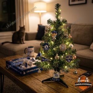 Los Angeles Dodgers MLB Champions Advent Calendar 2026 box and first four bobblehead figures