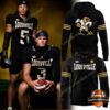 Louisville Cardinals Our For The Ville Hoodie - two football players and two black hoodies displayed