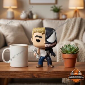 Marvel Comics Eddie Brock Venom Splits Brock Fired Newspaper Funko Pop - close-up of the figure's lower body