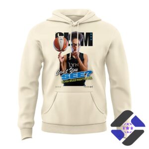 Minnesota Lynx Olivia Miles Can't You See Wants It All 5 Hoodie - front graphic detail on cream hoodie mockup