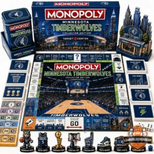 Minnesota Timberwolves Monopoly Collector Edition Board Game - complete set with board and box