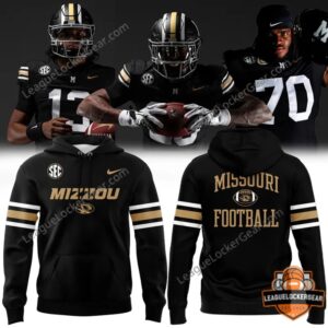 Missouri Tigers Football 100th Anniversary Hoodie - front and back views with football players