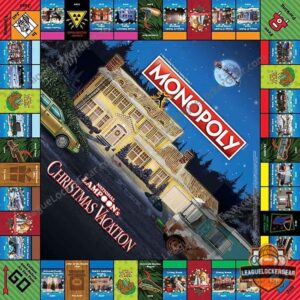 Monopoly National Lampoon's Christmas Vacation Board Game - close-up of the top right corner showing Monopoly