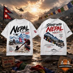 Nepal Flood Relief 2026 Stand With Nepal T-Shirt - front and back views