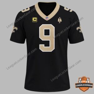 New Orleans Saints Drew Brees Football Jersey - back and front jersey display