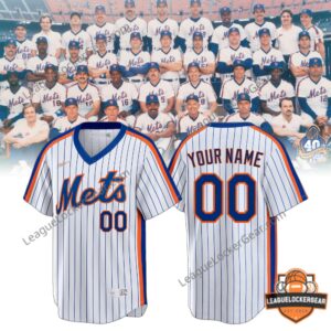 New York Mets Cooperstown Collection Custom Baseball Jersey