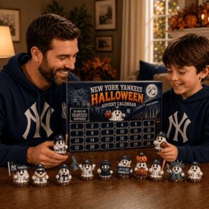 New York Yankees Halloween 2026 Advent Calendar - detailed view of ghost figures 1 through 18