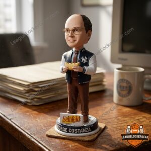 New York Yankees Seinfeld George Costanza Calzone Bobblehead 2026 Giveaway - upper body close-up