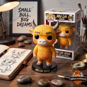 Niu Lai 2026 Small Bull Big Dreams Funko Pop Vinyl Figure - detailed view of bull's face and upper body