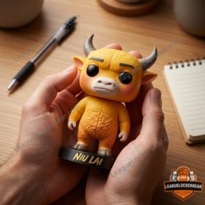 Niu Lai 2026 Small Bull Big Dreams Funko Pop Vinyl Figure - box bottom with tagline and figure's lower half