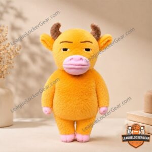 Niu Lai Here Comes The Cow Plush Toy - bottom half showing pink hooves