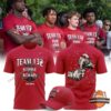 Oklahoma Sooners Team 132 Strike and Strain Football T-Shirt - front view with players in background