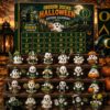 Oregon Ducks Halloween 2026 Advent Calendar - full display with all 24 collectible figurines