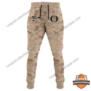 Oregon Ducks Veterans Day 250 Years of Freedom 2026 Hoodie - front upper detail with Veterans text