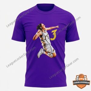 Phoenix Mercury Diana Taurasi 20 Years GOAT T-Shirt - back view with GOAT text art