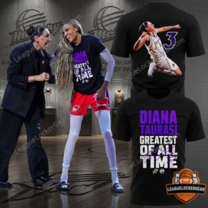 Phoenix Mercury Diana Taurasi Greatest of All Time T-Shirt - two designs displayed with players