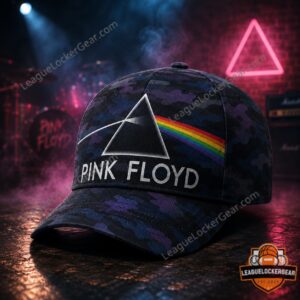 Pink Floyd Dark Side Prism Camo Psychedelic Rock Cap - front view