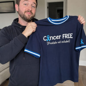 Prostate Cancer Awareness Cancer Free Blue Ribbon T-Shirt - photo 3