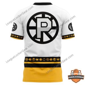 Providence Bruins 2026-27 Marvel Weekend Special Edition T-Shirt - back view of white T-shirt with black P
