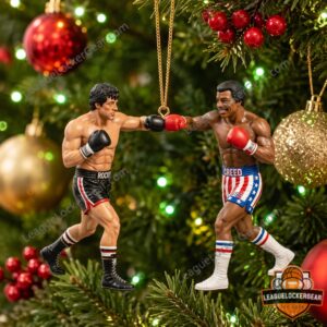 Rocky Balboa Apollo Creed 50th Anniversary Boxing Christmas Ornament - photo 2