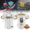 San Diego Padres Luke Combs My Kinda Saturday Night Tour 2027 Baseball Jersey - full view with concert