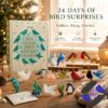 Sea Glass Bird Inspired Design 2026 Advent Calendar with Ornaments - full display