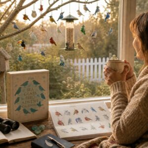 Sea Glass Bird Inspired Design 2026 Advent Calendar - calendar text close-up