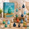 Sea Glass Gnome Advent Calendar 2026 with Handcrafted Charms - full product display with calendar box and