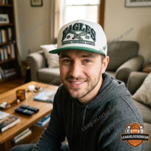 Shane Gillis Philadelphia Eagles Hat 2026 - close-up lower front with branding