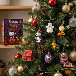 Snoopy Halloween 2026 Advent Calendar - close-up of the bottom row of various items