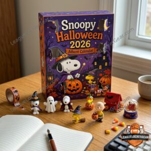 Snoopy Halloween 2026 Advent Calendar - close-up of the middle and bottom rows of items