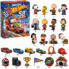 Snoopy Hot Wheels 58th Anniversary 2026 Advent Calendar - full display of the calendar box and all 24