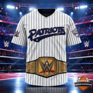 Somerset Patriots WWE Undisputed Champion Belt Baseball Jersey - full front view