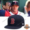 Boston Red Sox Team Logo Baseball Cap - player wearing the cap with a separate product shot below