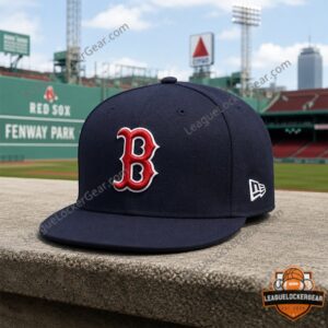 Boston Red Sox Team Logo Baseball Cap - close-up of player's face with cap