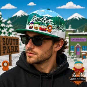 South Park Characters 2026 New Era Hat - close-up of left side