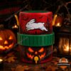South Sydney Rabbitohs Halloween Spooky Mini Can Cooler - full product in spooky setting