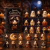 Spooky Guinea Pig Halloween Advent Calendar - full display with all 24 figurines and box