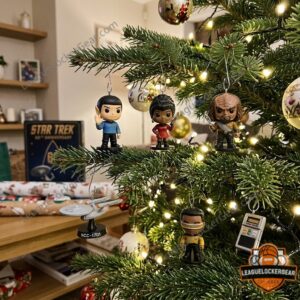 Star Trek 60th Anniversary 2026 Advent Calendar - close-up of first eight collectible figures
