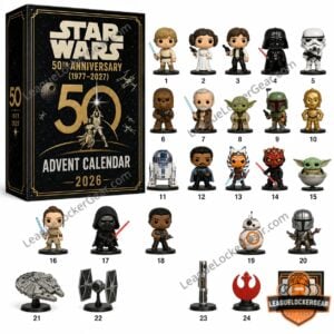 Star Wars 50th Anniversary Advent Calendar 2026 - full product view with all 24 mini figures