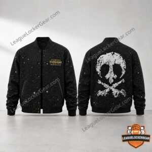 Starfighter Ryan Gosling Kade Auberon Bomber Jacket - close-up of Ryan Gosling wearing the jacket