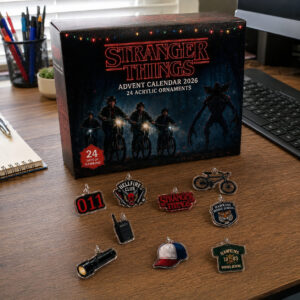 Stranger Things Advent Calendar 2026 24 Acrylic Ornaments - detailed view of all individual ornaments