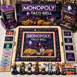Taco Bell Monopoly Collector Edition Board Game - full set with game board, pieces, and boxes