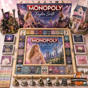 Taylor Swift The Eras Monopoly Collector Edition Board Game - box and board