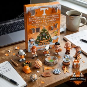Tennessee Volunteers 2026 Southeastern Conference Champions Snoopy Advent Calendar - close up of middle