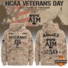 Texas A&M NCAA Veterans Day 250 Years of Freedom 2026 Hoodie - front and back views on display
