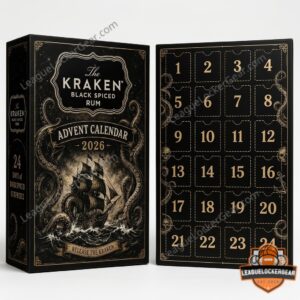 The Kraken Black Spiced Rum Advent Calendar 2026 - middle row of collectibles
